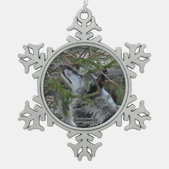 Ornement Flocon De Neige Loup (Devant)