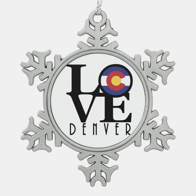 Ornement Flocon De Neige LOVE Denver (Devant)