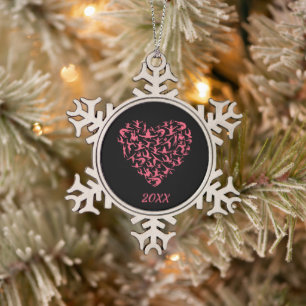 Ornement Flocon De Neige Love Girls Gymnastique - Silhouette Heart