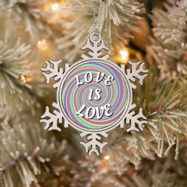 Ornement Flocon De Neige Love Is Love Fierté (Arbre)