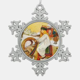 Ornement Flocon De Neige Lucia monte la chèvre de juillet