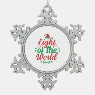 Ornement Flocon De Neige Lumière D'Art De Noël Du Monde