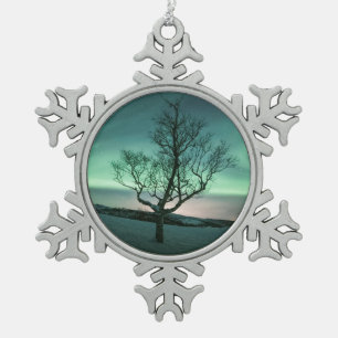 Ornement Flocon De Neige Lumières du Nord
