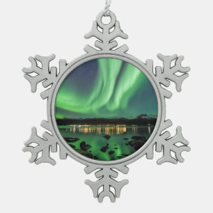 Ornement Flocon De Neige Lumières du Nord