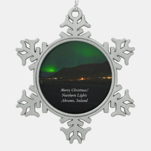 Ornement Flocon De Neige Lumières du nord de l'Islande