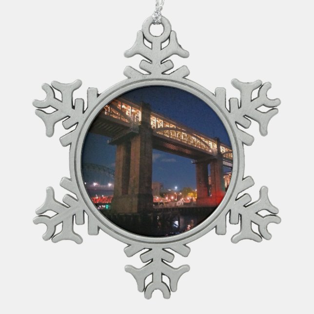 Ornement Flocon De Neige Lumières sous le pont (Devant)