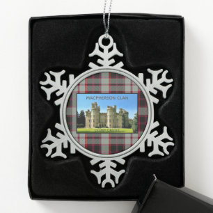 Ornement Flocon De Neige Macpherson Clan Cluny Castle Tartan Xmas