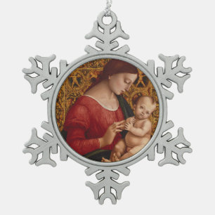 Ornement Flocon De Neige Madonna et enfant, circa 1505-07
