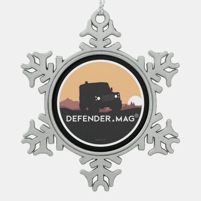 ORNEMENT FLOCON DE NEIGE MAGAZINE DEFENSEUR (Devant)
