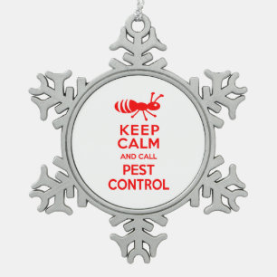 Ornement Flocon De Neige Maintenez calme et appelez la lutte contre les