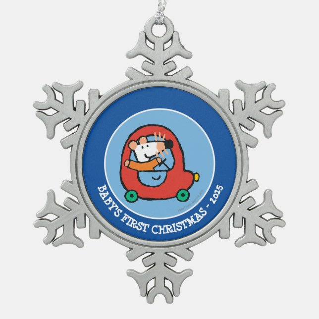 Ornement Flocon De Neige Maisy Drives a Cute Red Car (Devant)