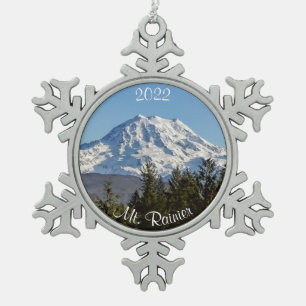 Ornement Flocon De Neige Majestic Mt. Rainier Snowflake
