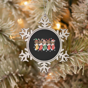 Ornement Flocon De Neige Maman teckel Noël Cadeau pour amoureux de chiens N