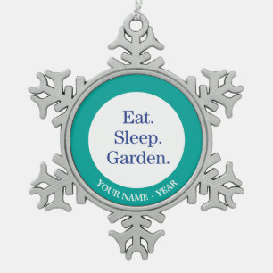 Ornement Flocon De Neige Manger. Dormir. Jardin.