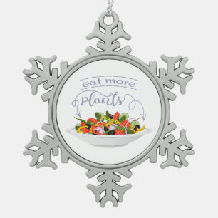Ornement Flocon De Neige Mangez plus de plantes frais motivation salade let