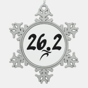 Ornement Flocon De Neige marathon 26,2