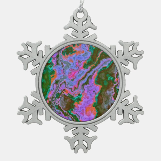 Ornement Flocon De Neige Marbre aigre (Devant)