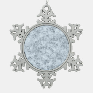 Ornement Flocon De Neige Marbre bleu