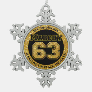 Ornement Flocon De Neige Marche de hockey de Boston 63