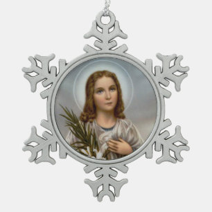 Ornement Flocon De Neige Martyre de St Maria Goretti