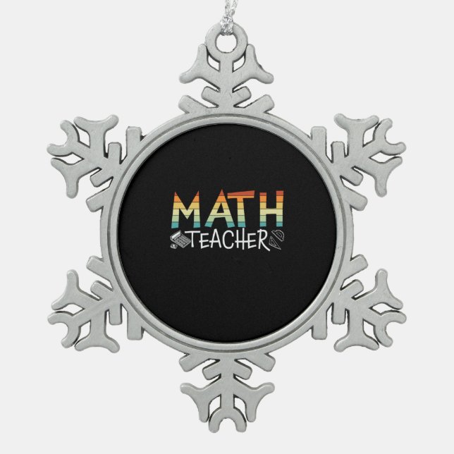 Ornement Flocon De Neige Math Teacher (Devant)