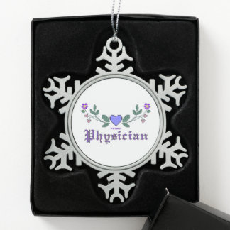 Ornement Flocon De Neige Médecin CS Snowflake Ornament de Noël