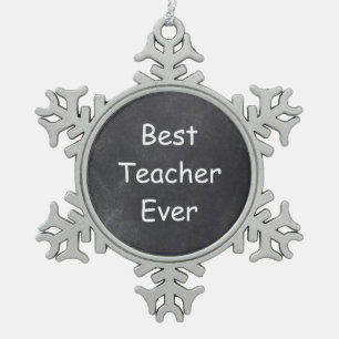Ornement Flocon De Neige Meilleur professeur jamais idée cadeau création ta