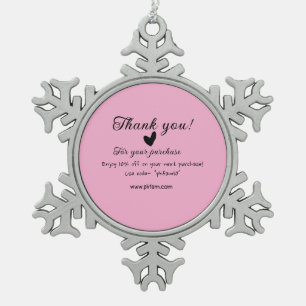 Ornement Flocon De Neige Merci pour l'achat des détails de la famille rose