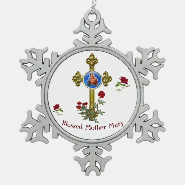 Ornement Flocon De Neige Mère MAry (Devant)