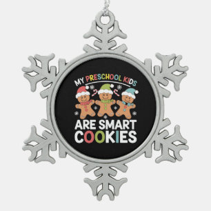 Ornement Flocon De Neige Mes enfants de maternelle sont des biscuits intell