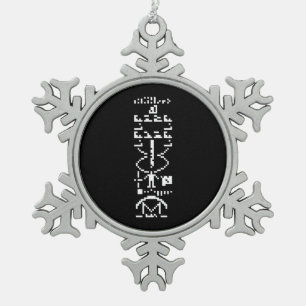 Ornement Flocon De Neige Message binaire Arecibo 1974