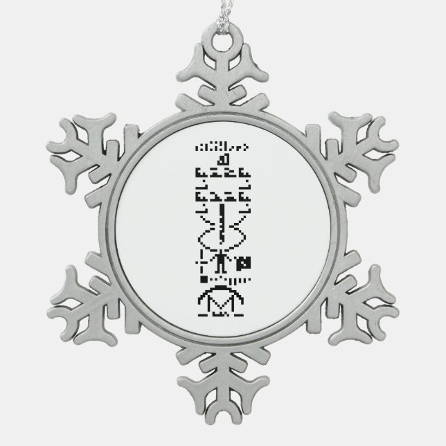 Ornement Flocon De Neige Message binaire Arecibo 1974 (Devant)