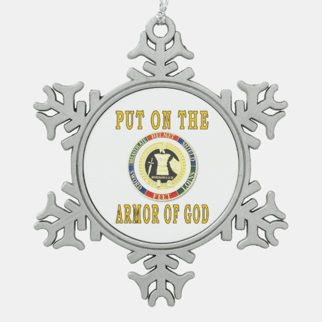 ORNEMENT FLOCON DE NEIGE METTEZ DESSUS L'ARMURE D'UN DIEU (Devant)