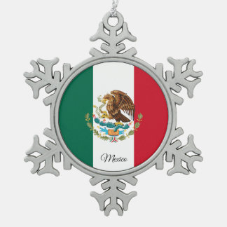 Ornement Flocon De Neige Mexico snowflake, Mexican Flag