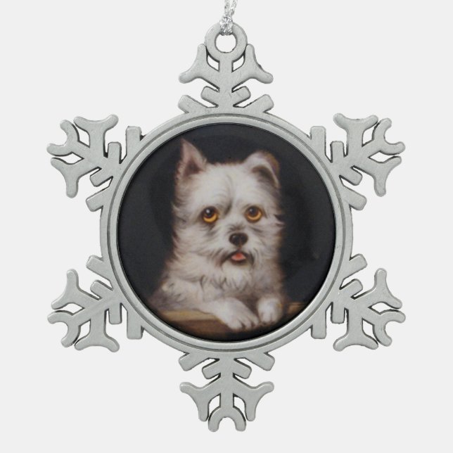 Ornement Flocon De Neige MINIATURE PORTRAITS DE CHIENS West Highland Terrie (Devant)