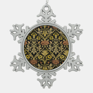 Ornement Flocon De Neige Modèle de fleur de rose et de lys vintage de Willi