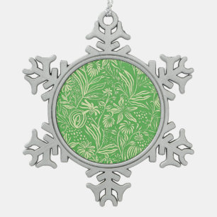 Ornement Flocon De Neige Modèle floral préféré en vert