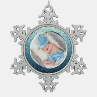 Ornement Flocon De Neige Modèle photo personnalisé Flocon de neige Noël Sno