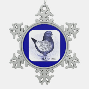 Ornement Flocon De Neige Modena Argent Pigeon
