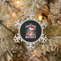 Mon esprit de Noël est un pull moche Whiskey Xmas