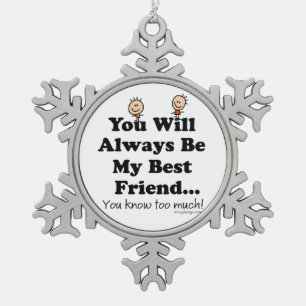 Ornement Flocon De Neige Mon meilleur ami