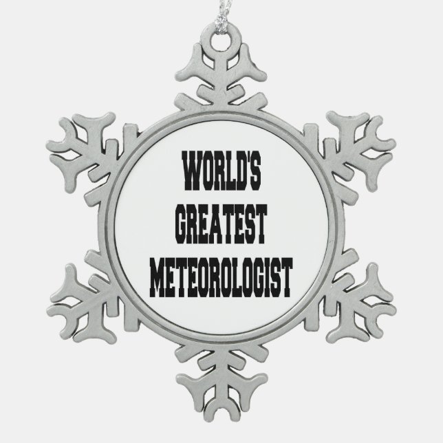 Ornement Flocon De Neige Monde Meilleur Météorologue (Devant)