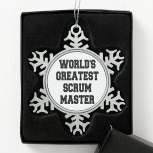 Ornement Flocon De Neige Mondes plus grand Scrum Master