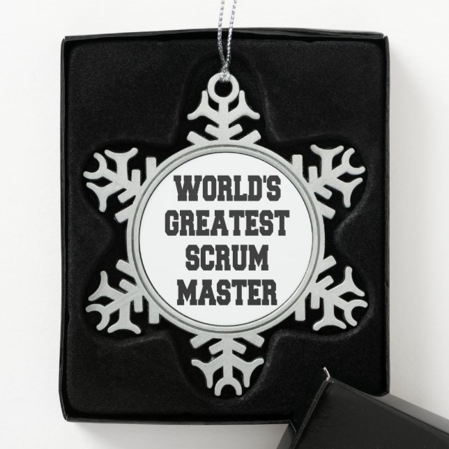 Ornement Flocon De Neige Mondes plus grand Scrum Master (Boîte)