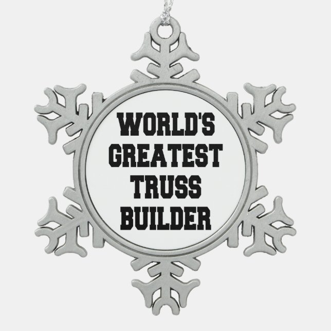 Ornement Flocon De Neige Mondes plus grand Truss Builder (Devant)