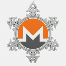 Monero Pewter Snowflake Arbre de Noël Ornement