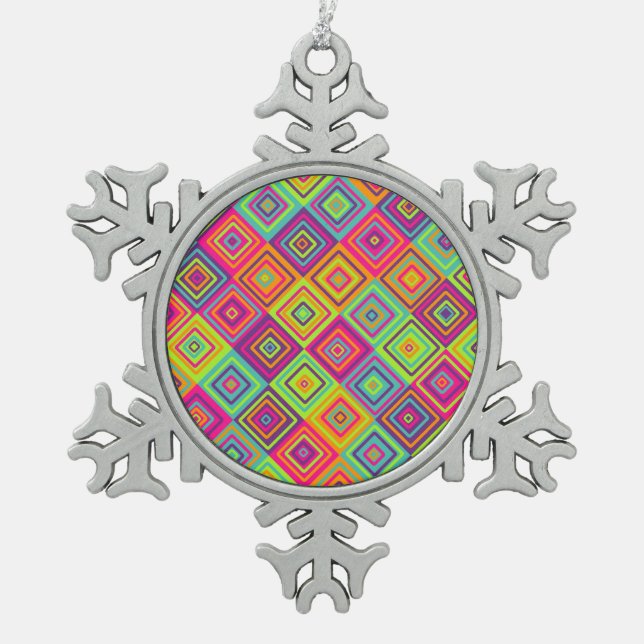 Ornement Flocon De Neige Motif carré (Devant)