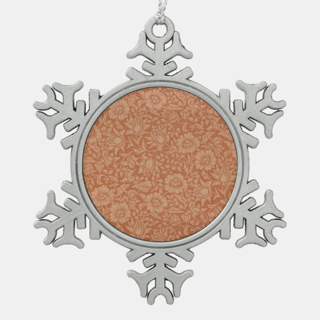Ornement Flocon De Neige Motif de Mauve de William Morris : Floral Terracot (Devant)