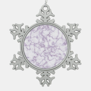 Ornement Flocon De Neige Motif en marbre violet