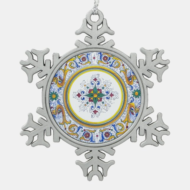 Ornement Flocon De Neige Motifs Flore Deruta Motif complexe (Devant)